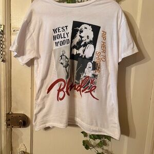 BLONDE White Graphic T-Shirt with Blondie Print